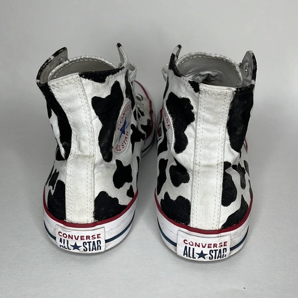 Converse Black and White Cow Print Sneakers - Picture 7 of 12